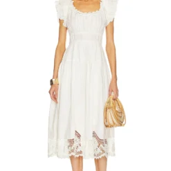 ULLA JOHNSON ROBE LEONA Ivory