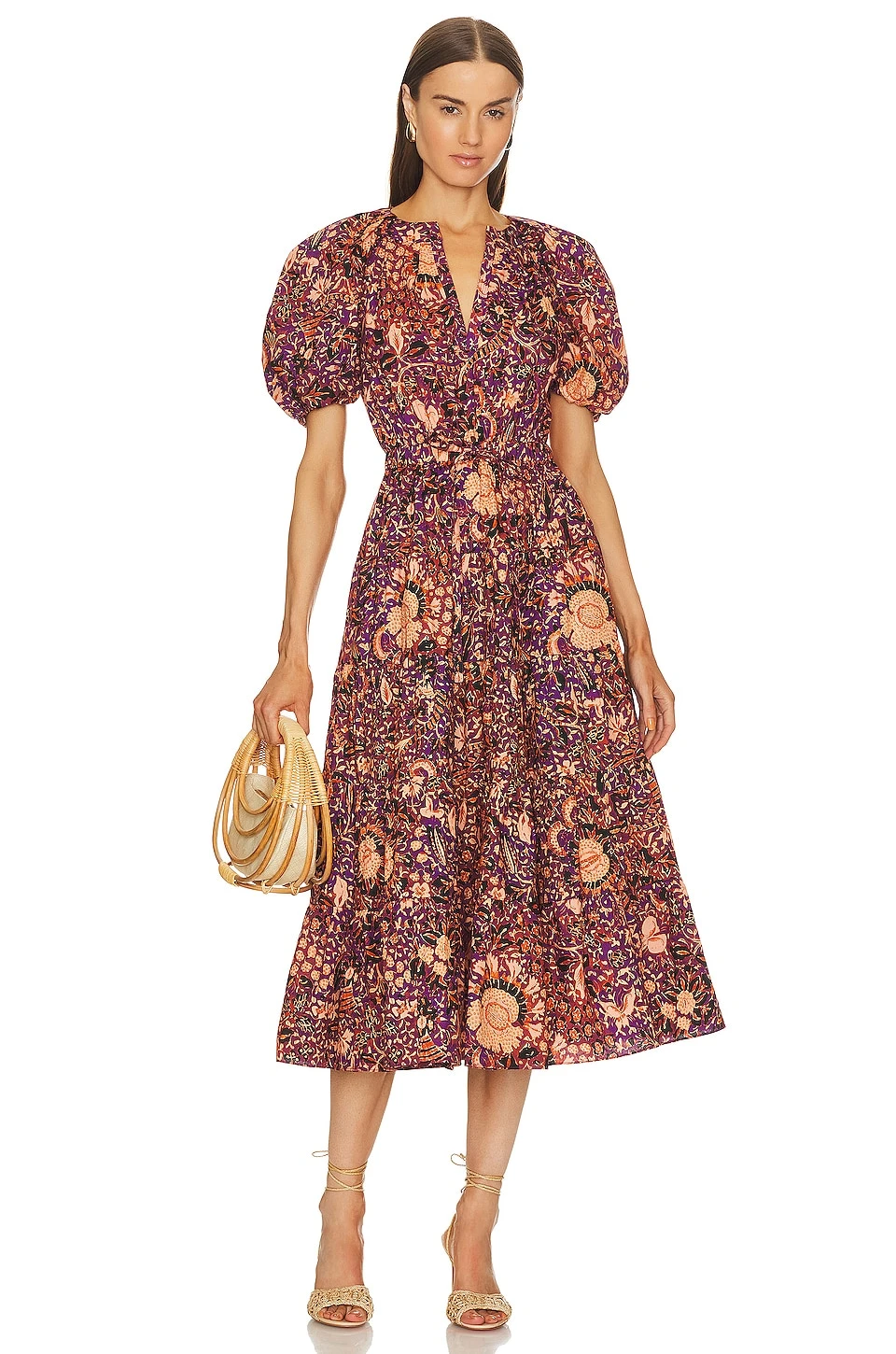 ULLA JOHNSON ROBE OLINA Blackcurrant 3 ULLA JOHNSON ROBE OLINA Blackcurrant
