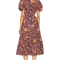 ULLA JOHNSON ROBE OLINA Blackcurrant 7 ULLA JOHNSON ROBE OLINA Blackcurrant -Pas Cher Tendricia Magasin ULLA WD420 V3