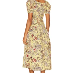 ULLA JOHNSON ROBE GOLDA Calla Lily -Pas Cher Tendricia Magasin ULLA WD436 V4