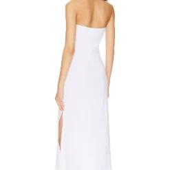 ROBE MAXI WEST White Organic Rib 7 ROBE MAXI WEST White Organic Rib -Pas Cher Tendricia Magasin VAMX WD39 V3