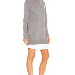 Veronica Beard ROBE COURTE SOVAL Grey Melange -Pas Cher Tendricia Magasin VBRD WD12 V2