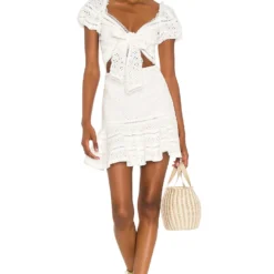 ROBE COURTE PRALINE White
