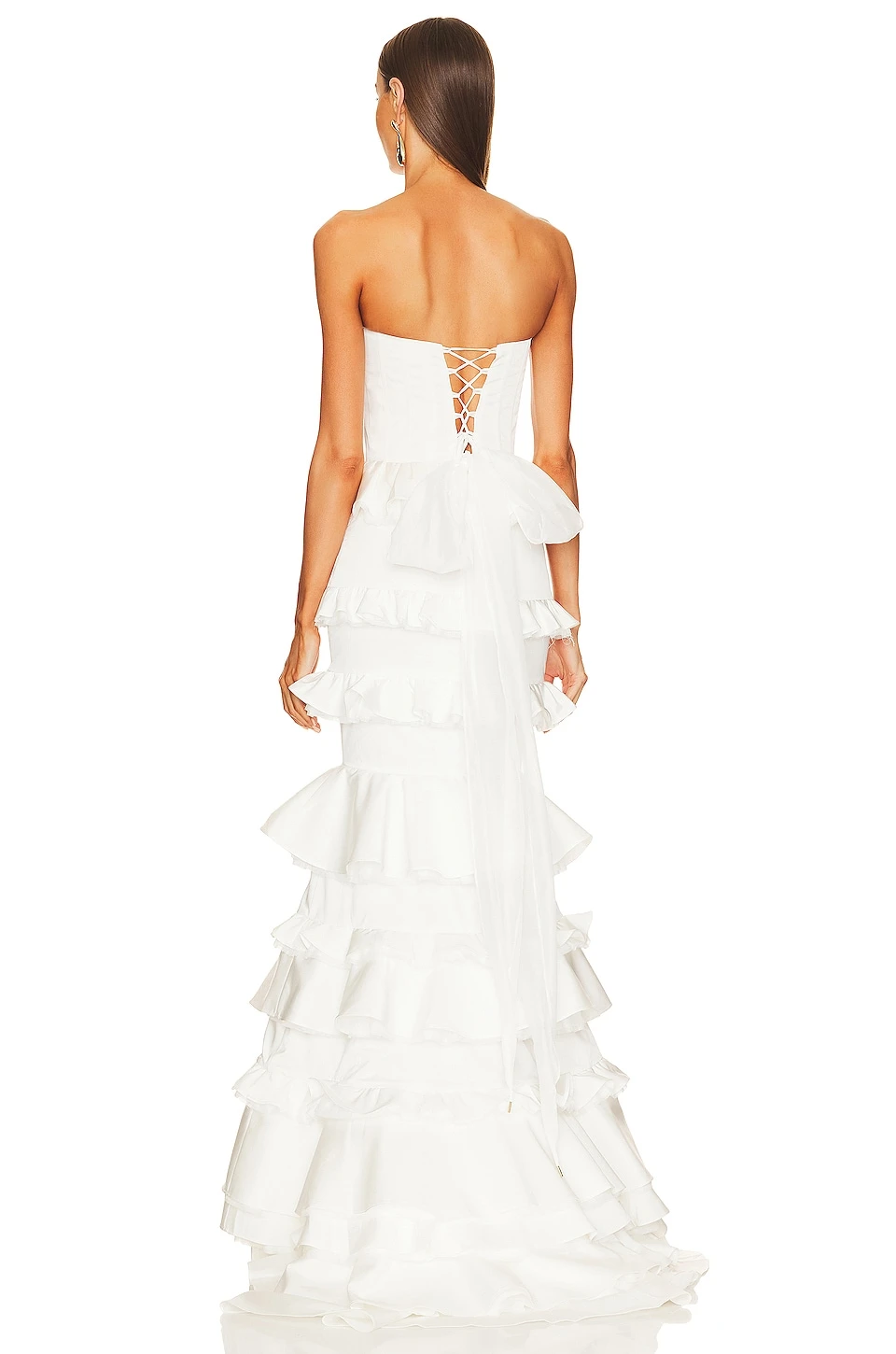 ROBE DE SOIRÉE MILANO White Crinkle Brocade 5 ROBE DE SOIRÉE MILANO White Crinkle Brocade – Image 3