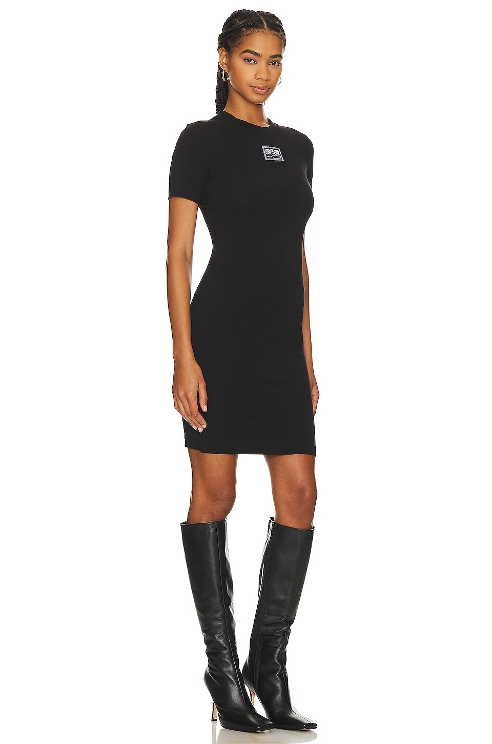 Versace Jeans Couture ROBE MIDI FORME PRÈS DU CORPS Black 4 Versace Jeans Couture ROBE MIDI FORME PRÈS DU CORPS Black – Image 2