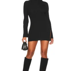 Wolford ROBE COURTE MERINO RIB TOP LONG SLEEVE Iris Boom -Pas Cher Tendricia Magasin WFOR WD14 V1