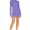 Wolford ROBE COURTE MERINO RIB TOP LONG SLEEVE Iris Boom