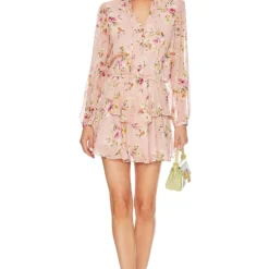 ROBE COURTE LOVE ALWAYS Floral Dawn Blush -Pas Cher Tendricia Magasin YUMI WD554 V4
