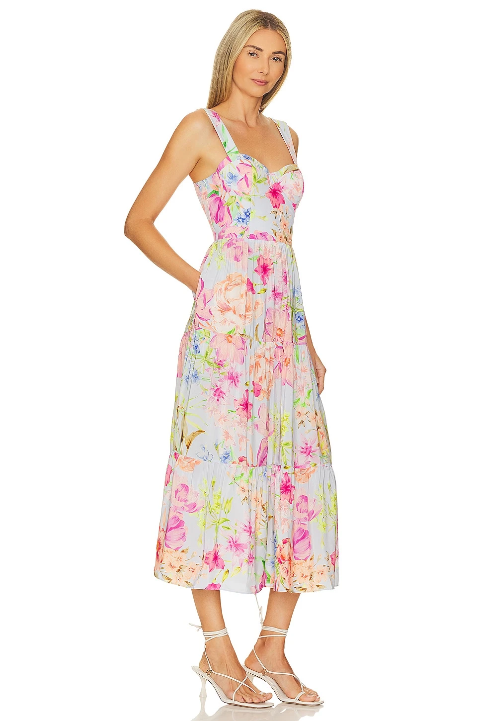 ROBE MAXI CORSET MONIQUE Shining Light Blue 4 ROBE MAXI CORSET MONIQUE Shining Light Blue – Image 2