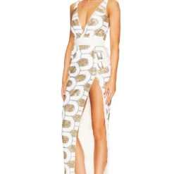 ROBE DE SOIRÉE TAU CETI White & Gold 8 ROBE DE SOIRÉE TAU CETI White & Gold -Pas Cher Tendricia Magasin ZHIR WD224 V3