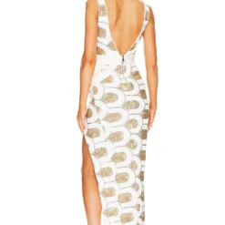 ROBE DE SOIRÉE TAU CETI White & Gold 9 ROBE DE SOIRÉE TAU CETI White & Gold -Pas Cher Tendricia Magasin ZHIR WD224 V4