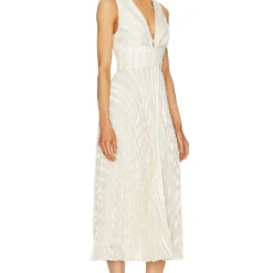 Zimmermann ROBE MI-LONGUE Cream -Pas Cher Tendricia Magasin ZIMM WD386 V2