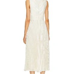 Zimmermann ROBE MI-LONGUE Cream -Pas Cher Tendricia Magasin ZIMM WD386 V3