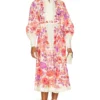Zimmermann ROBE MI-LONGUE RAIE Purple & Red Floral -Pas Cher Tendricia Magasin ZIMM WD413 V1